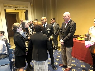 John W. Robitscher, NACDD CEO, joined other national partners for a congressional briefing to announce the launch of Active People, Healthy NationSM, including the U.S. Surgeon General VADM Dr. Jerome Adams; CDC Director for the Division of Nutrition, Physical Activity, and Obesity Dr. Ruth Petersen; as well as representatives from the YMCA of the USA, SmartGrowth USA, the League of American Bicyclists, and America Walks.