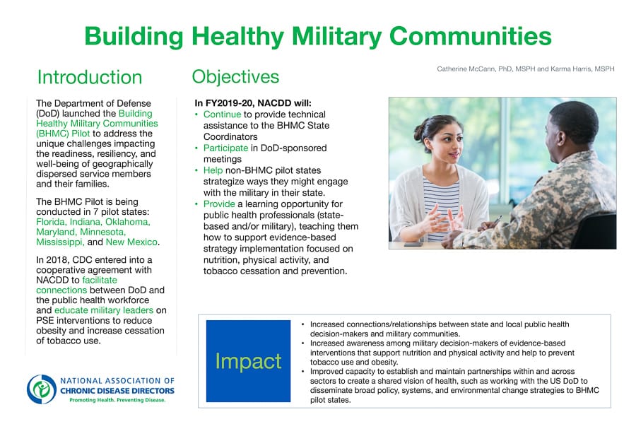 A preview of the building healthy military communities pdf.
