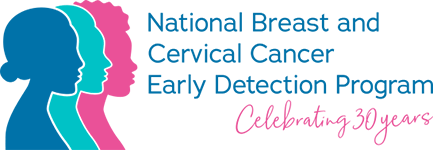 National Breast Cancer and Cervical Cancer Early Detection Program Logo - "Celebrating 30 Years"