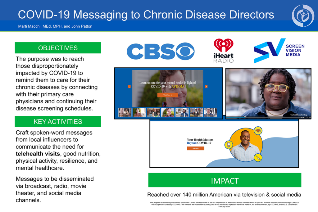 Showcase 2023 poster COVID-19 Messaging to Chronic Disease Directors