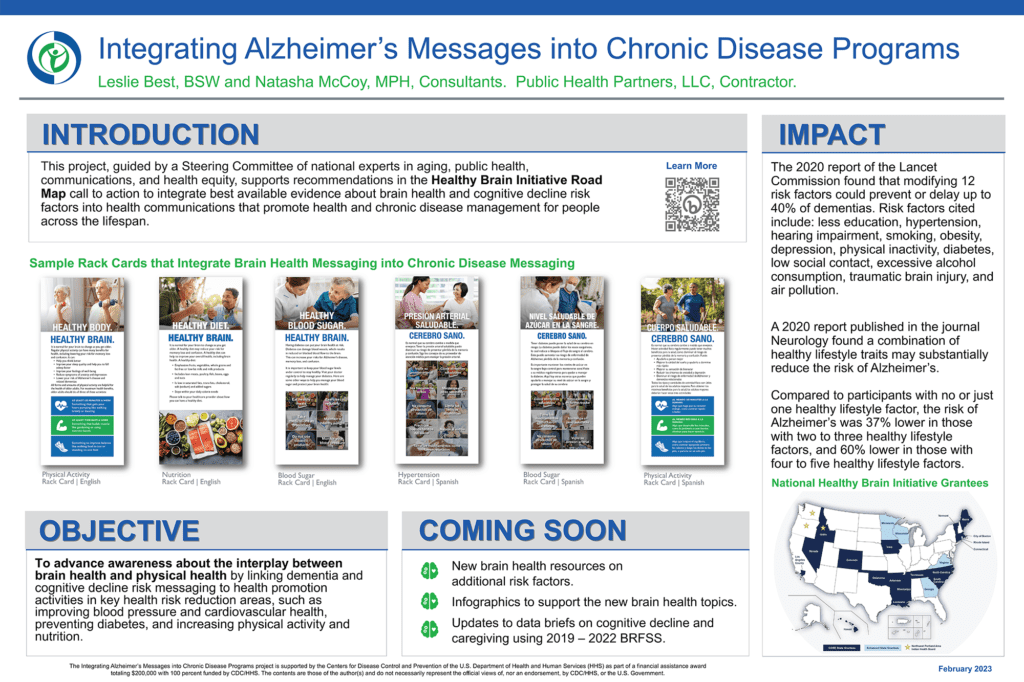 Showcase 2023 poster Integrating Alzheimer's Messages into Chronic Disease Programs