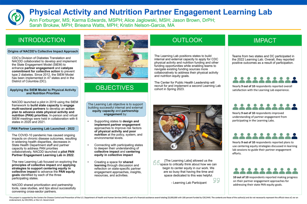 Physical Activity and Nutrition Partner Engagement Learning Lab