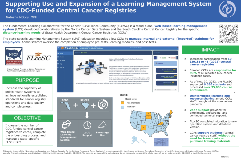 Showcase 2023 poster Supporting Use and Expansion of Cancer Registries