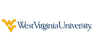 Logo for West Virginia University. There is an interlocked yellow W and V on the left, followed by the words "West Virginia University" in blue.