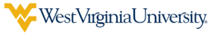 Logo for West Virginia University. There is an interlocked yellow W and V on the left, followed by the words "West Virginia University" in blue.