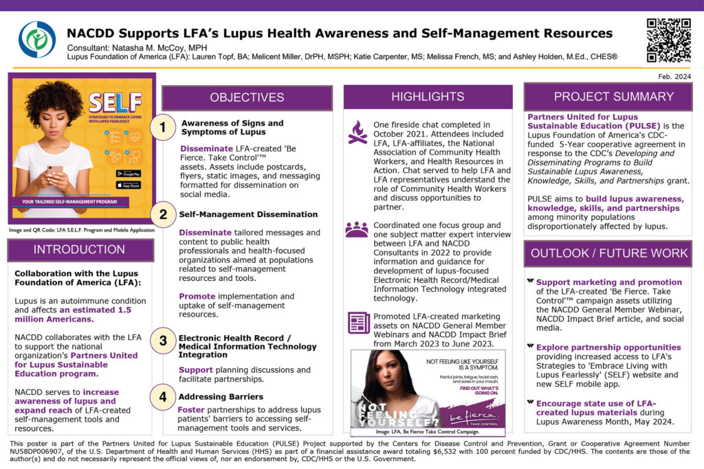 NACDD Supports the Lupus Awareness and Self-Management Resources