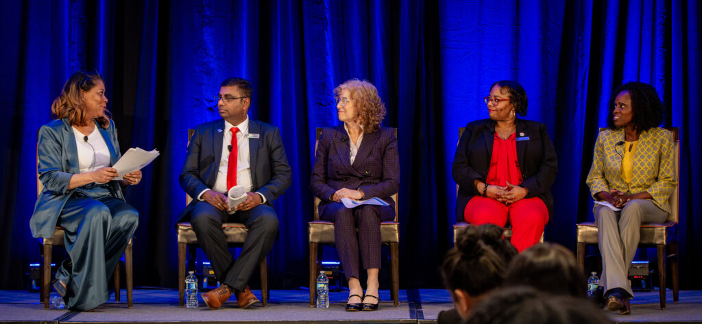 The 2024 Public Health Programs Success Showcase featured a panel discussion with Dr. Karen Hacker, Dr. Wanda Barfield, Dr. Bala Simon, Dr. Leslie L. McKnight, and moderated by Robyn Taylor, titled "From Silos to Partnerships: Collaborative Leadership for Health Equity & Social Justice.”